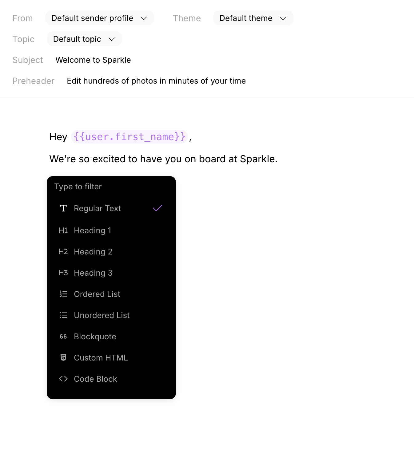 New layout and formatting blocks