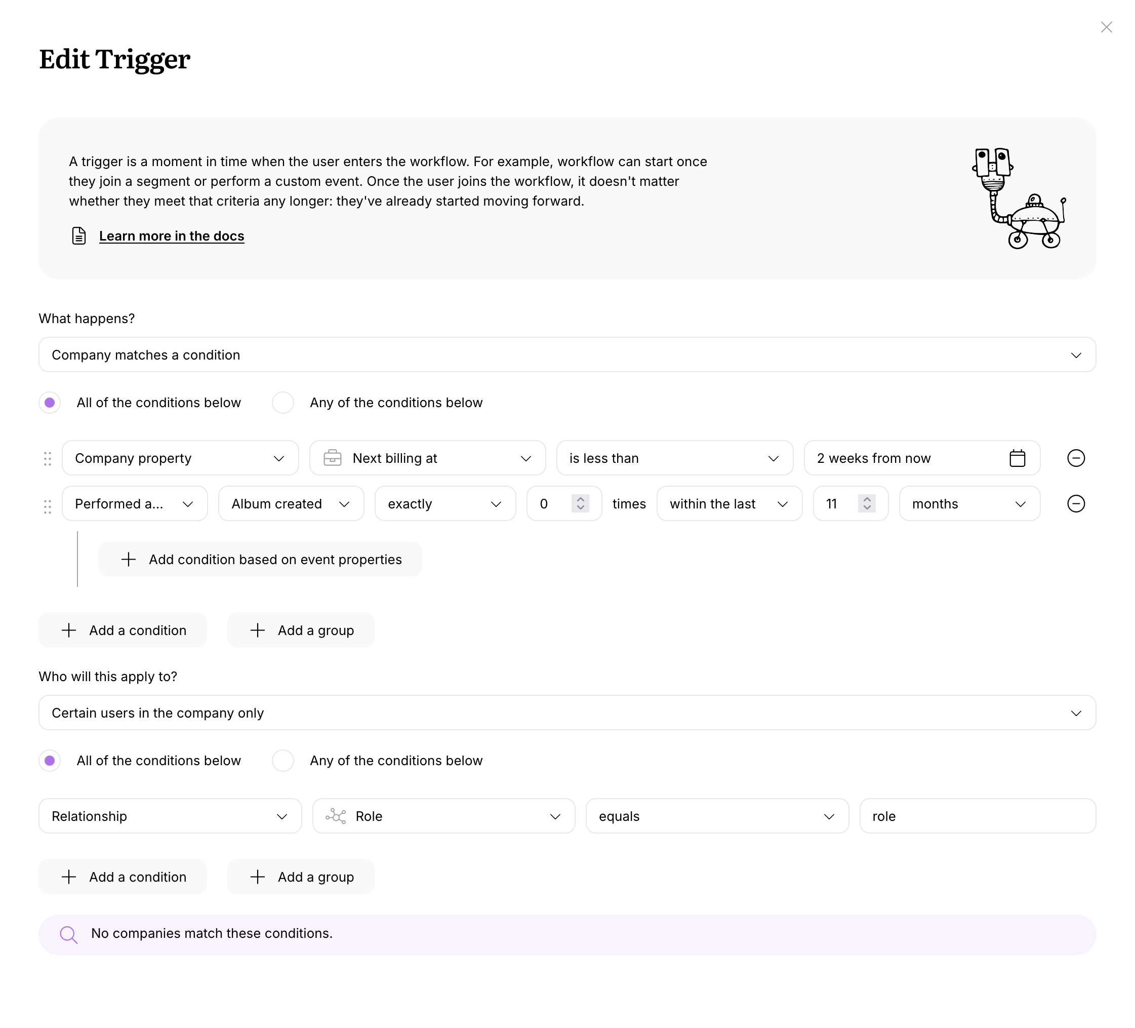 Example 3. Create advanced workflow triggers
