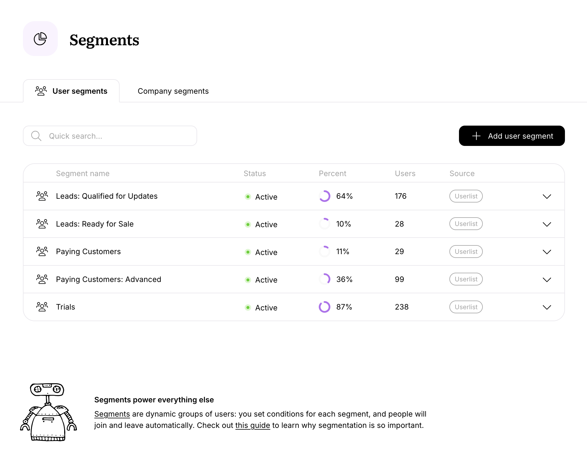 Segment your users