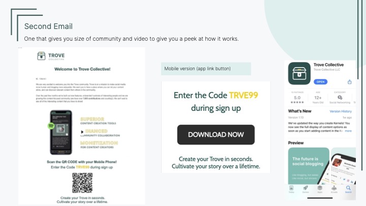 SaaS Email Nurture Campaigns: Trove's second nurture email