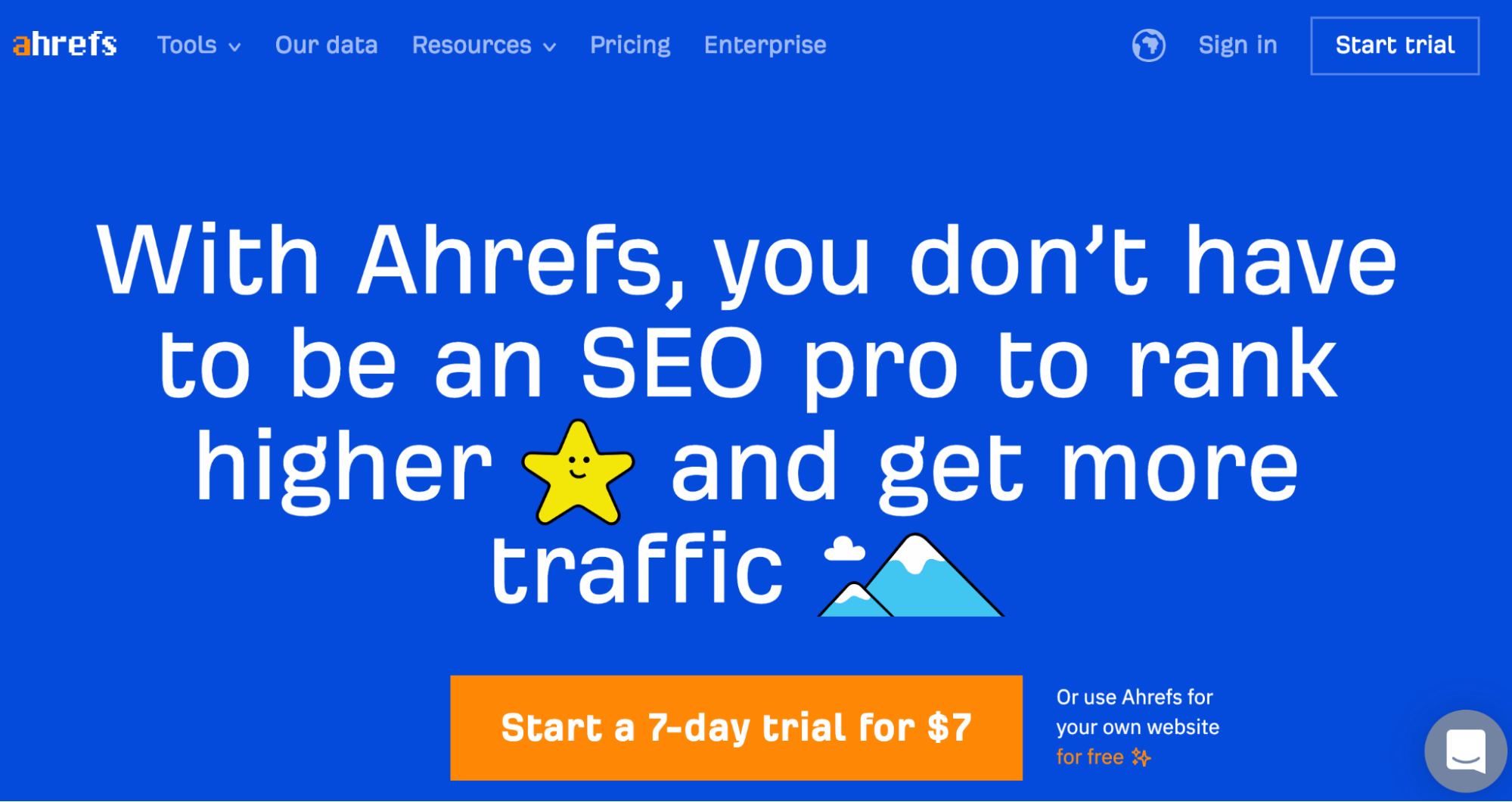 SaaS Marketing Automation Tools: Ahrefs Screenshot