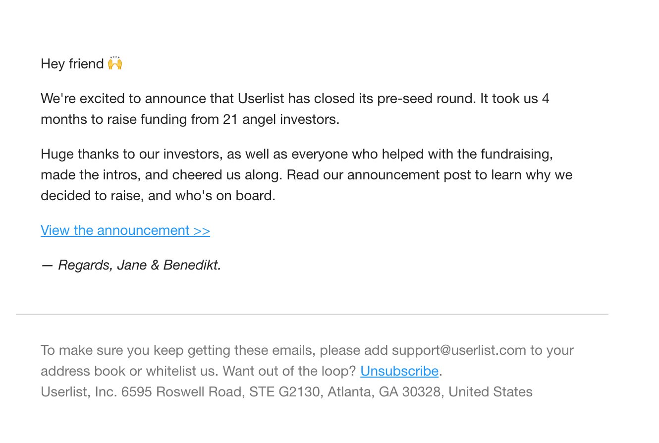 Funding Round Announcement Emails 10 Examples