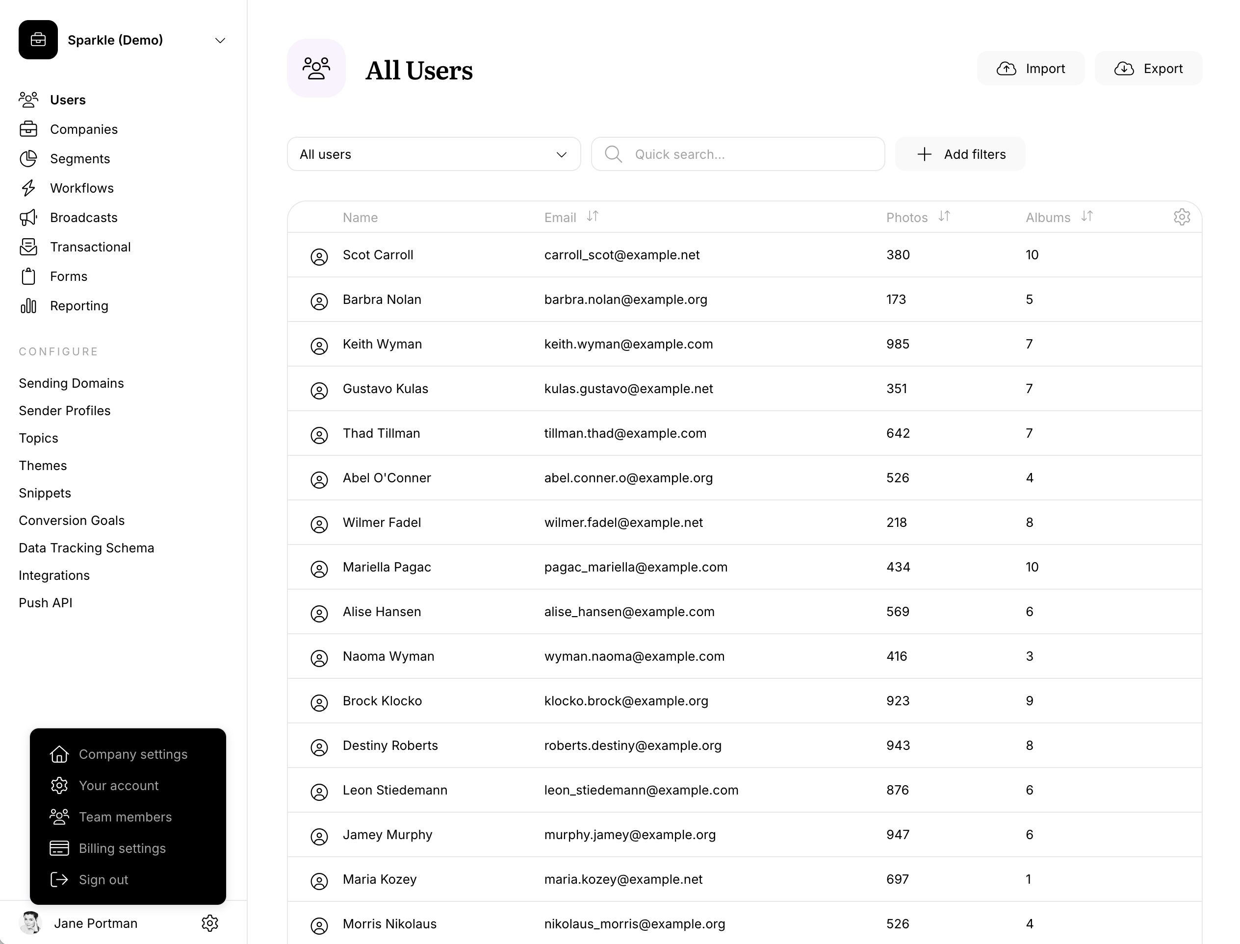 Userlist Redesign: New version of navigation