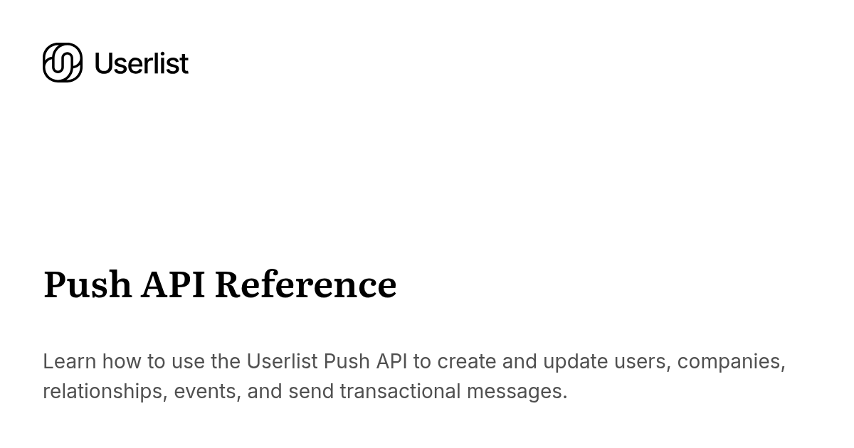 Push API Reference