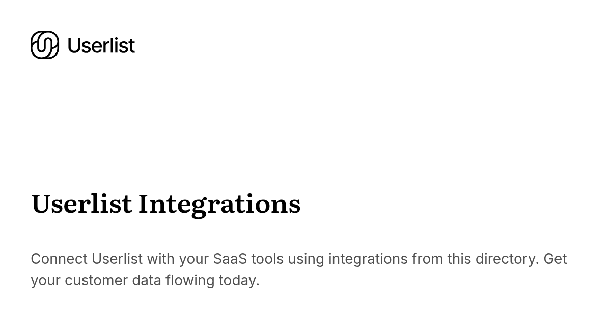 Userlist Integrations
