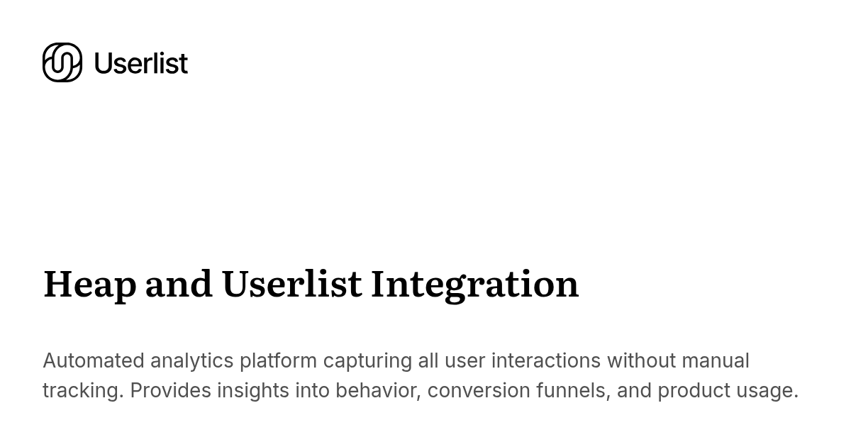 Heap and Userlist Integration