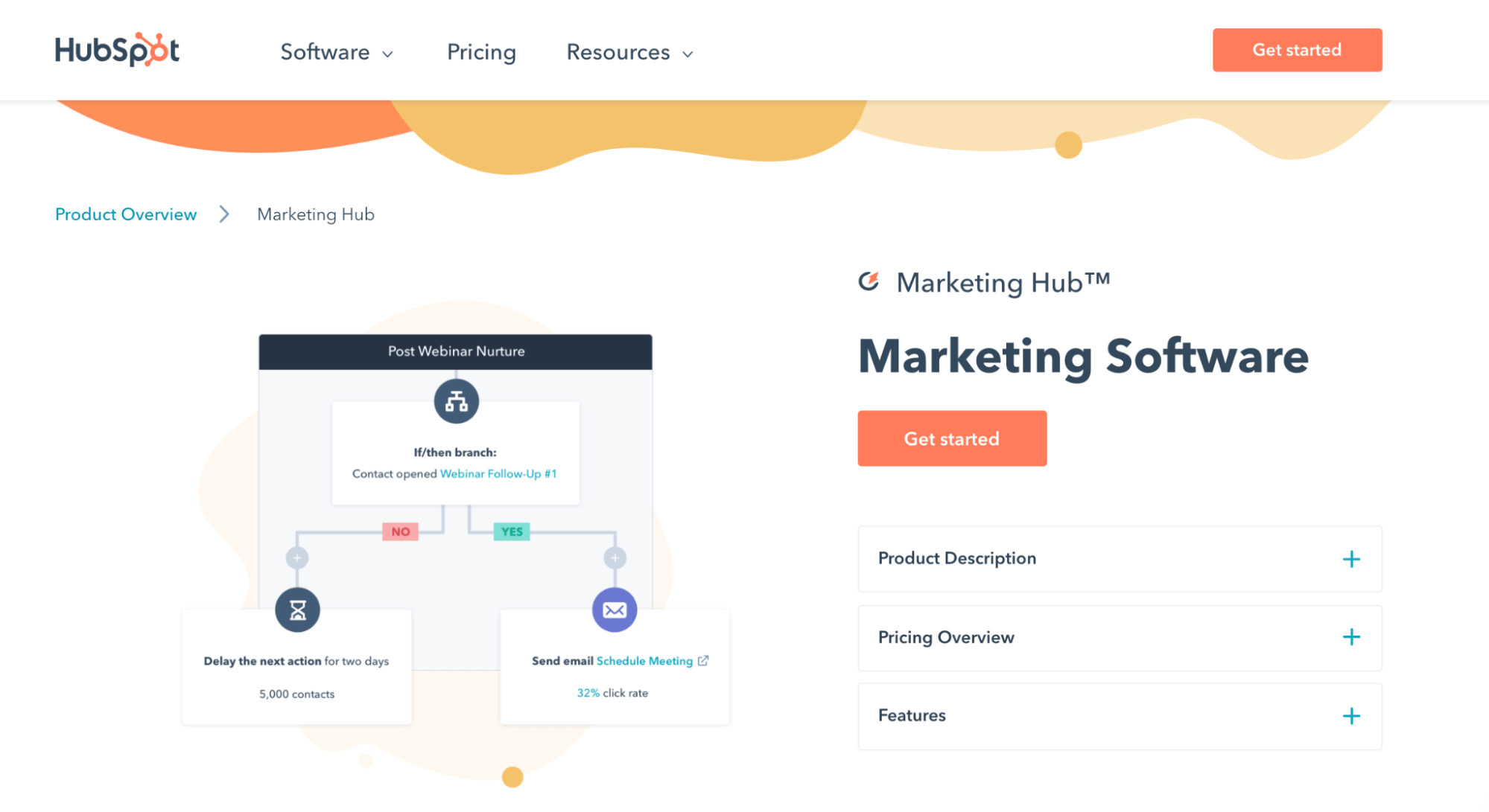 ActiveCampaign Alternatives: Screenshot of HubSpot page