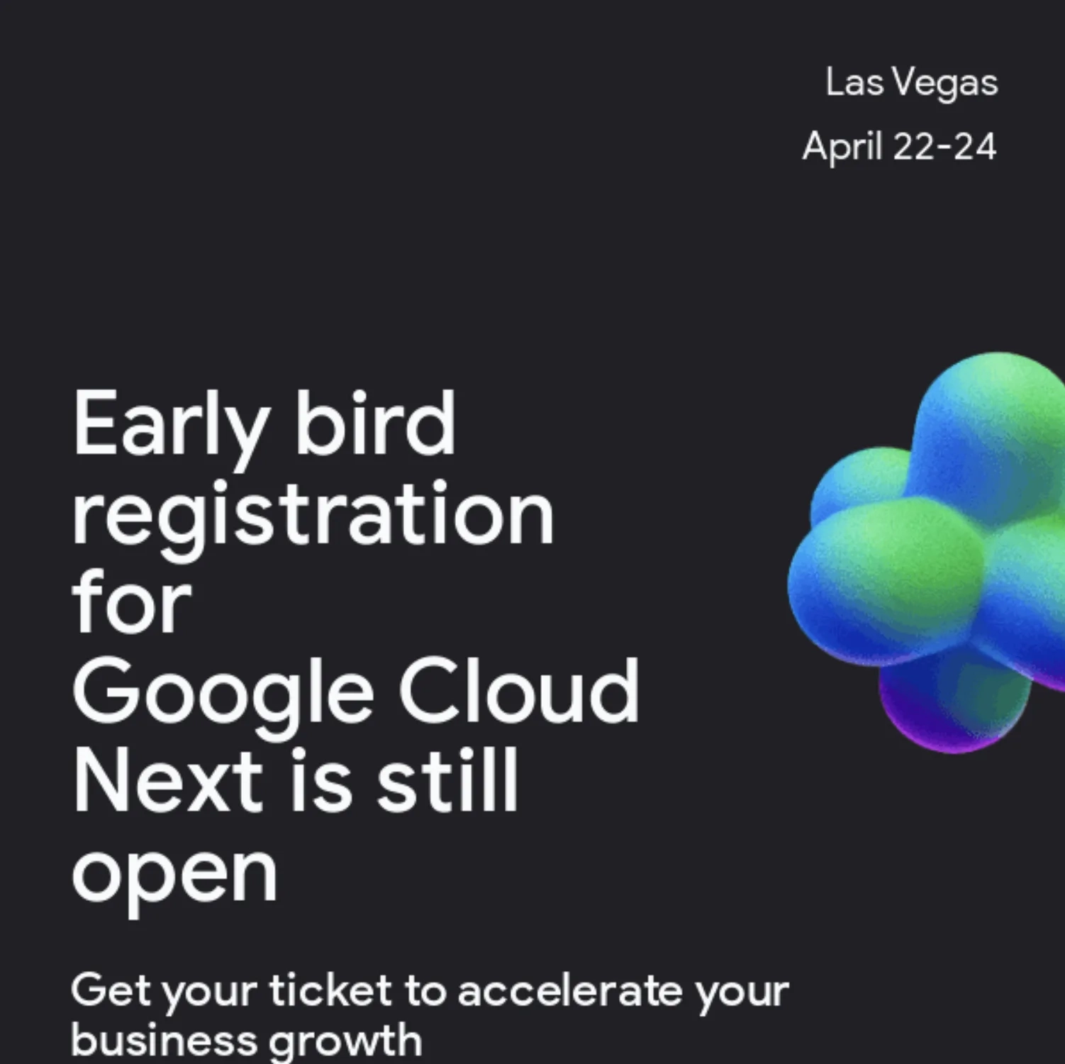 SaaS Conference Emails: Screenshot of Google’s email for Google Next 2026