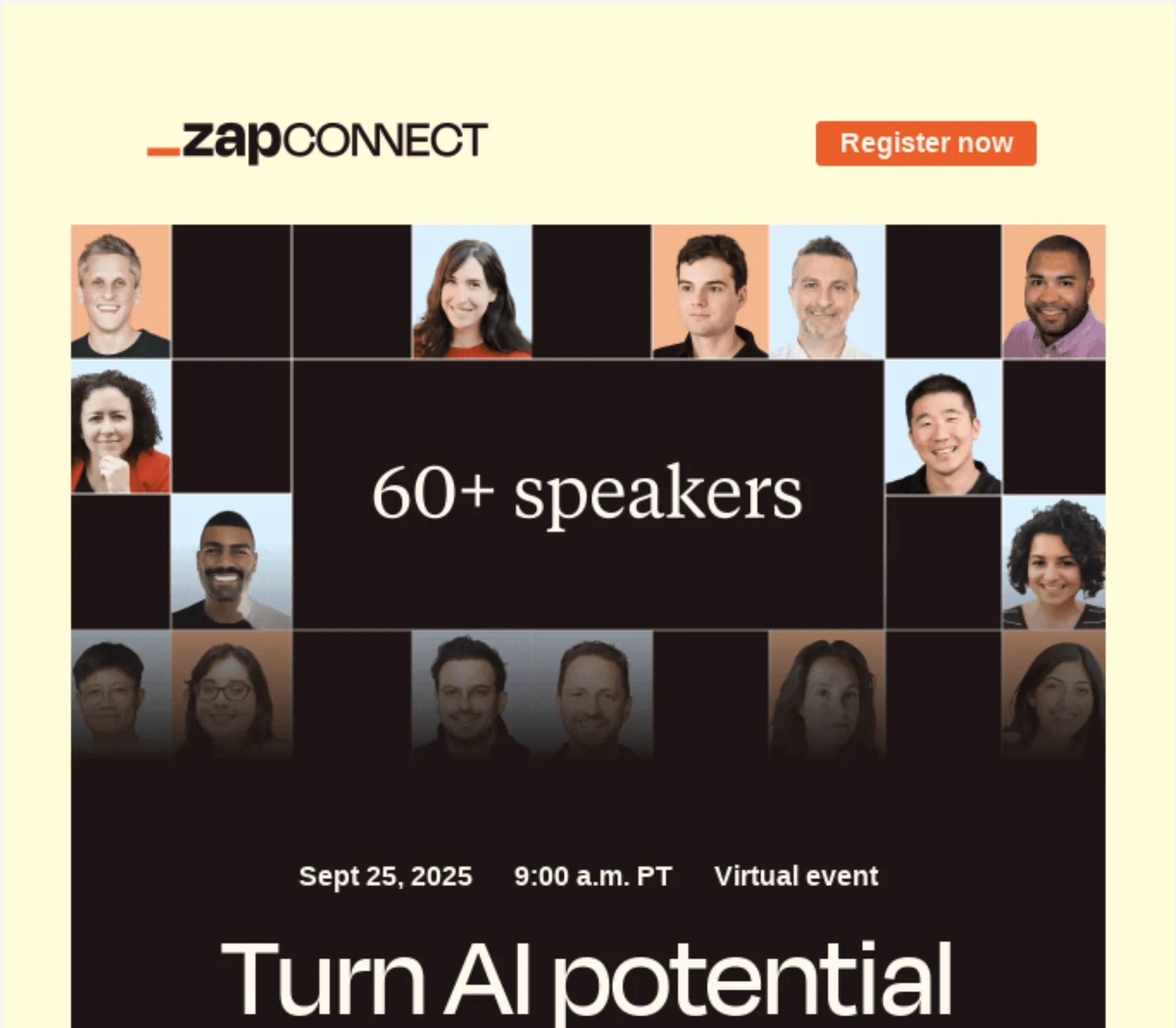 SaaS Conference Emails: Screenshot of Zapier’s email for ZapConnect 2025