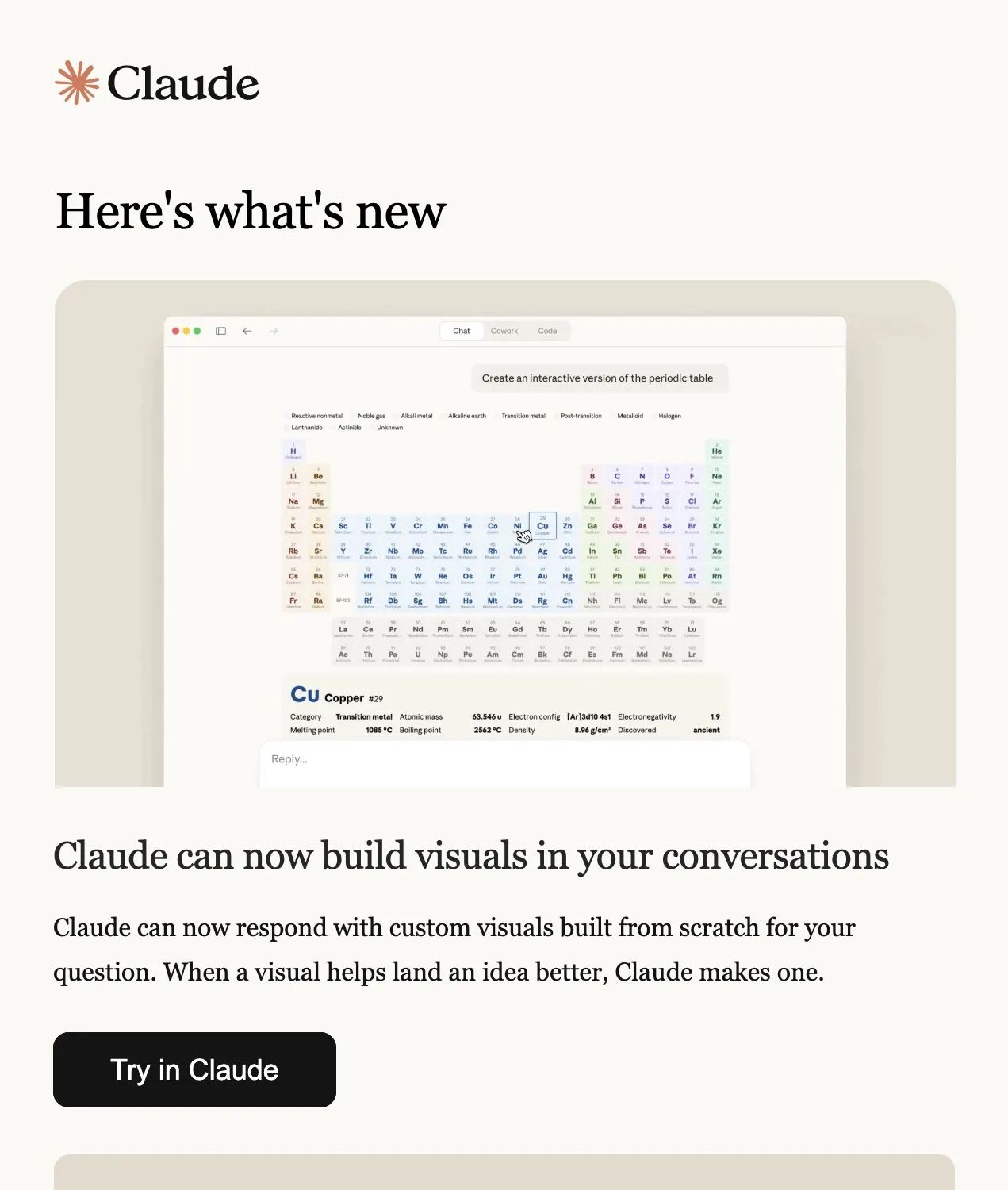 Email Marketing for AI Companies: Screenshot of Anthropic’s newsletter