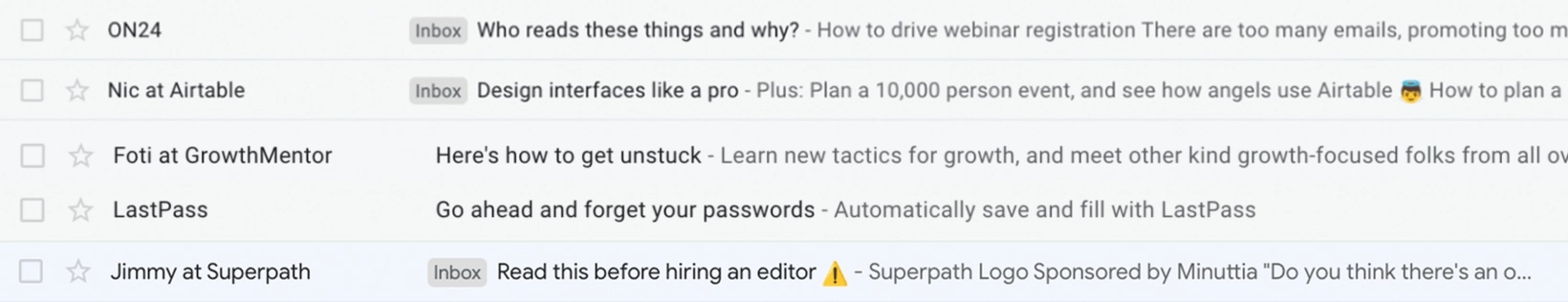 SaaS Subject Email Lines: Examples of curiosity-sparking email subject lines