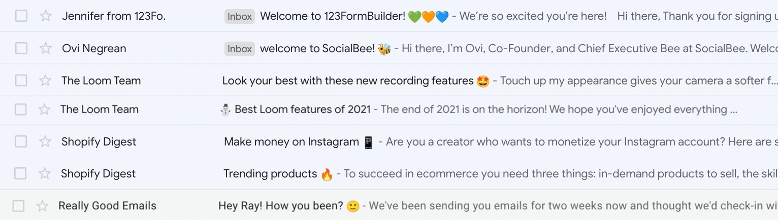 SaaS Subject Email Lines: Examples of email subject lines that uses emojis
