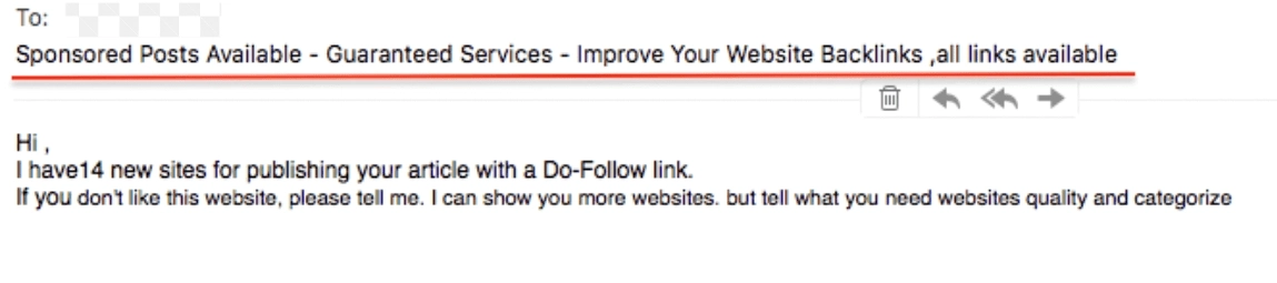 SaaS Subject Email Lines: Example of a bad email subject line