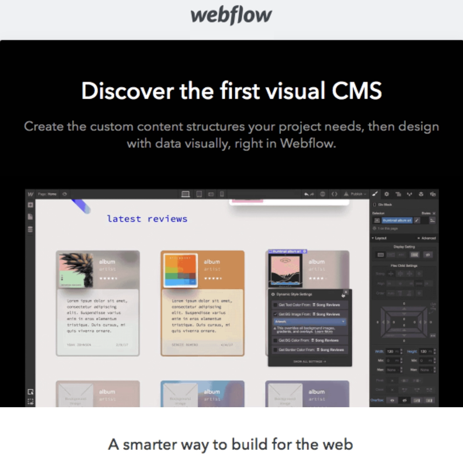 GIFs in SaaS Emails: Screenshot of Webflow's marketing email