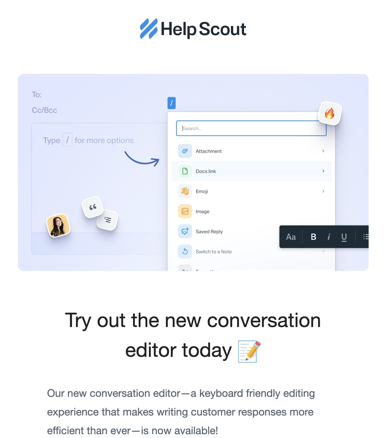 New Feature Announcement Emails: Screenshot of Asana's email talking about their latest feature