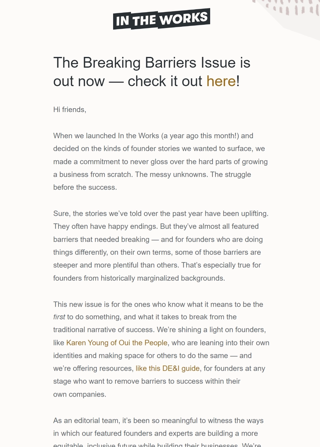SaaS Newsletter Examples: Screenshot of Help Scout's newsletter