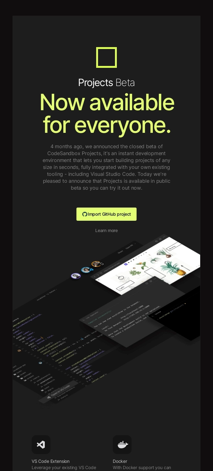 SaaS Product Launch Emails: Screenshot of Reelgood's launch email