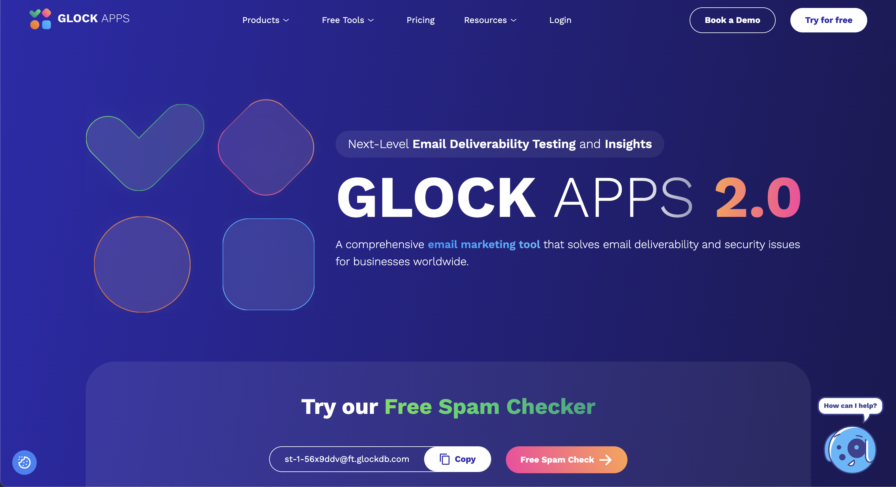 Professional Email Marketing Tools: Screenshot of GlockApps' homepage