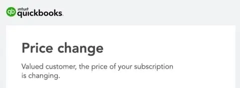 SaaS Email Greetings and Salutations: Intro portion of Quickbooks’ renewal email
