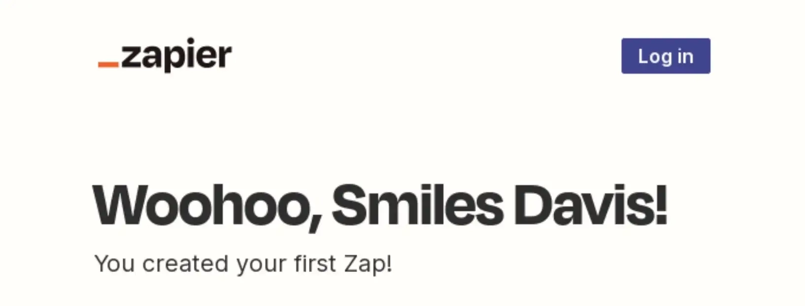 SaaS Email Greetings and Salutations: Intro portion of Zapier’s milestone email
