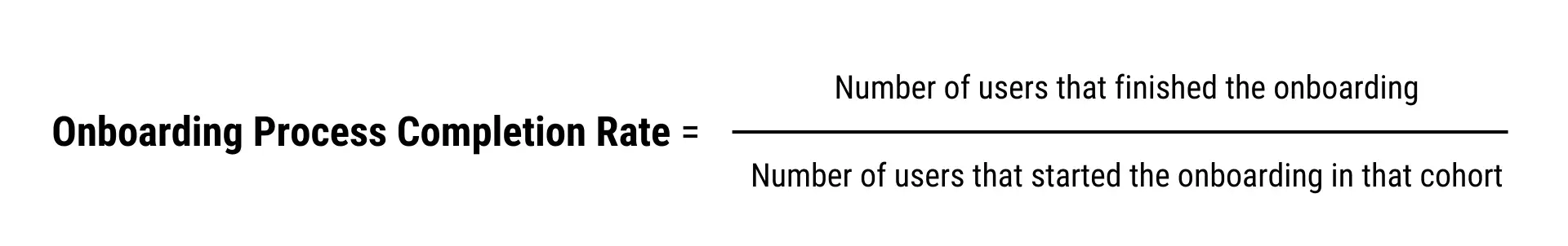 SaaS Onboarding Metrics: Formula to calculate onboarding process completion rate
