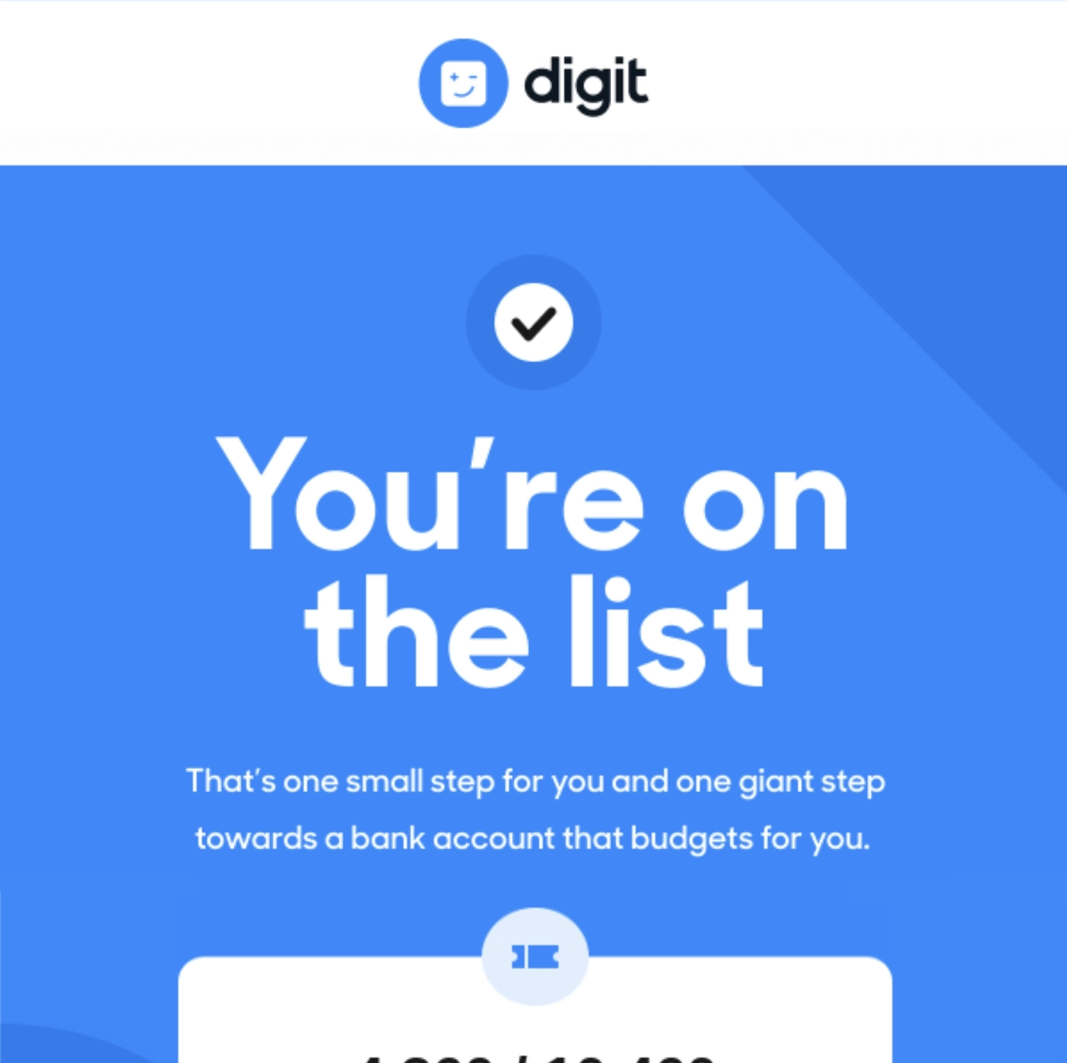 SaaS Referral Emails: Screenshot of Digit's referral email