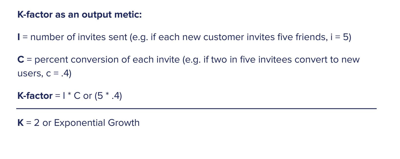 Implementing and Measuring Virality in SaaS: Patrick Thompson’s slide showing the formula for the K-factor