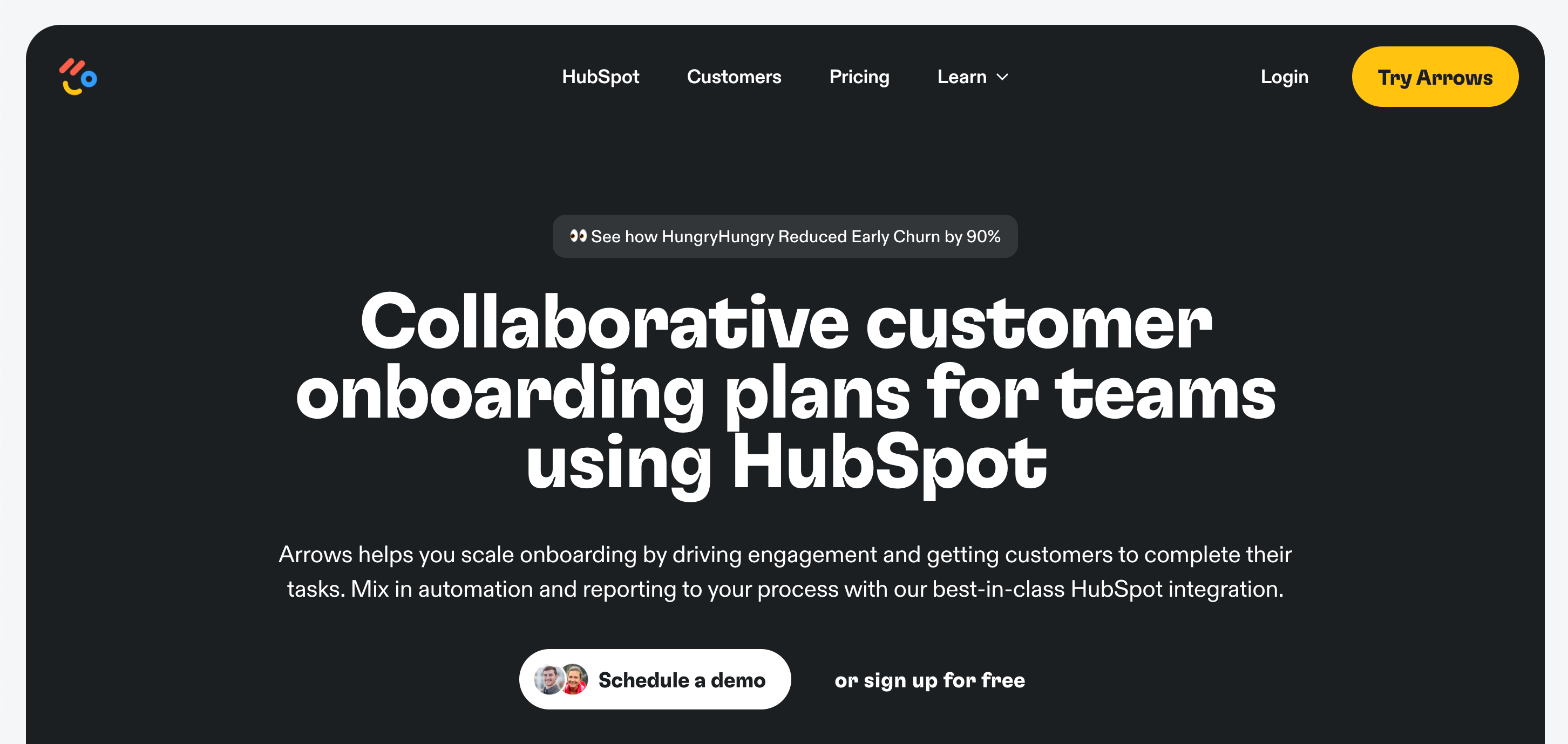 User Onboarding Software: Arrows screenshot