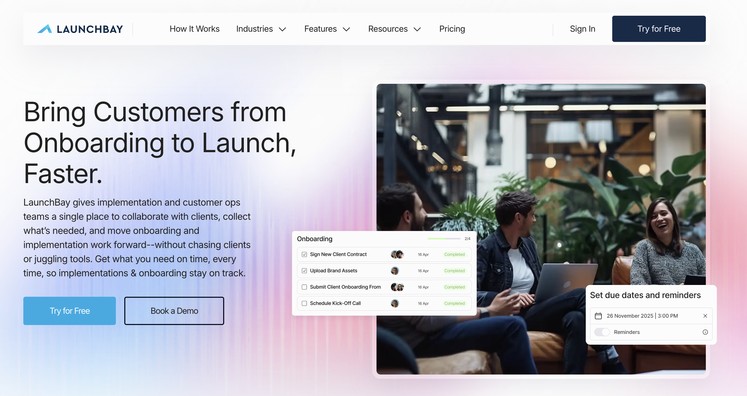 User Onboarding Software: LaunchBay screenshot
