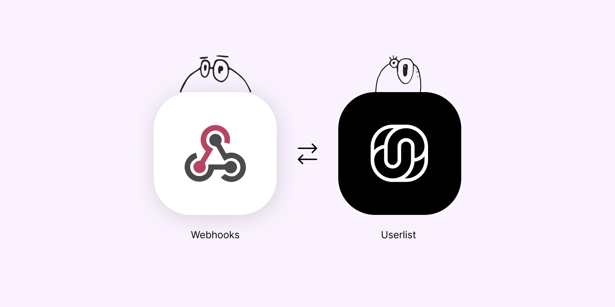 Illustration of Webhooks to Userlist integration