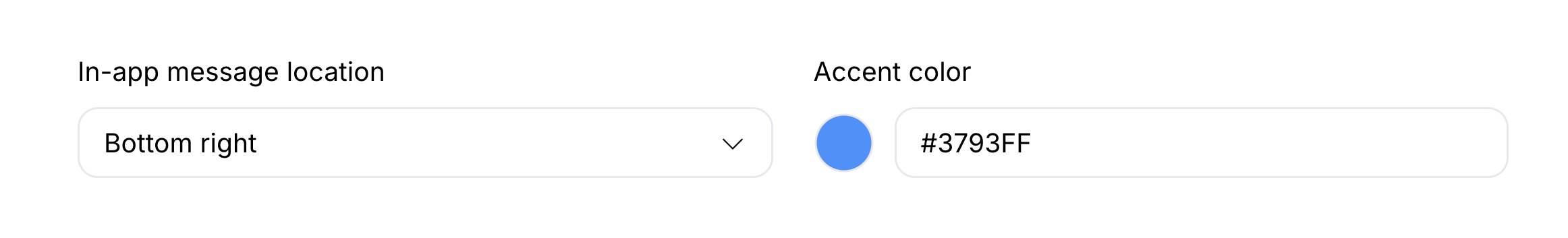 Screenshot of how to customize the appearance